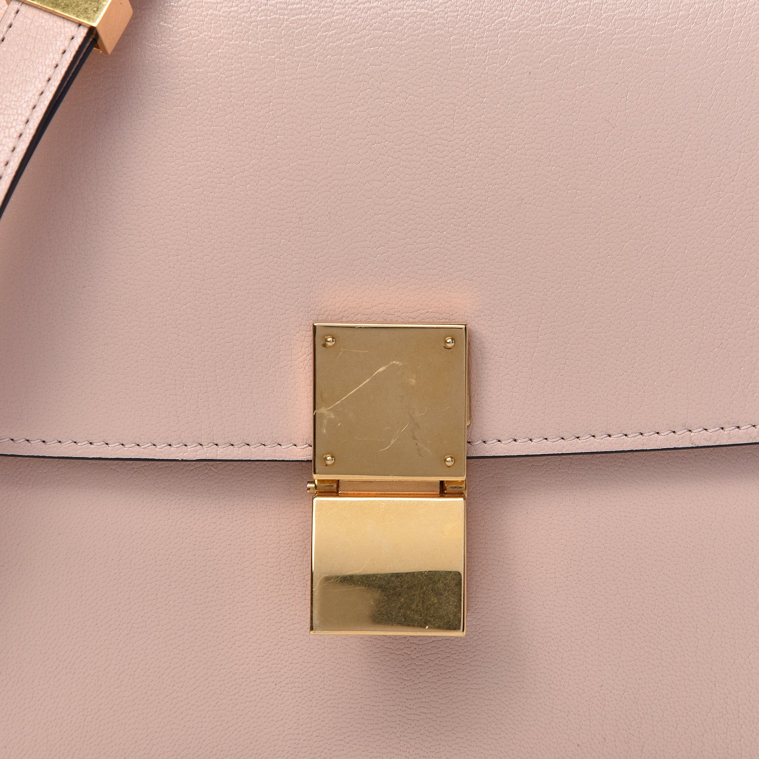 Celine Shiny Goatskin Medium Classic Box Flap Bag Blush 11 of 11