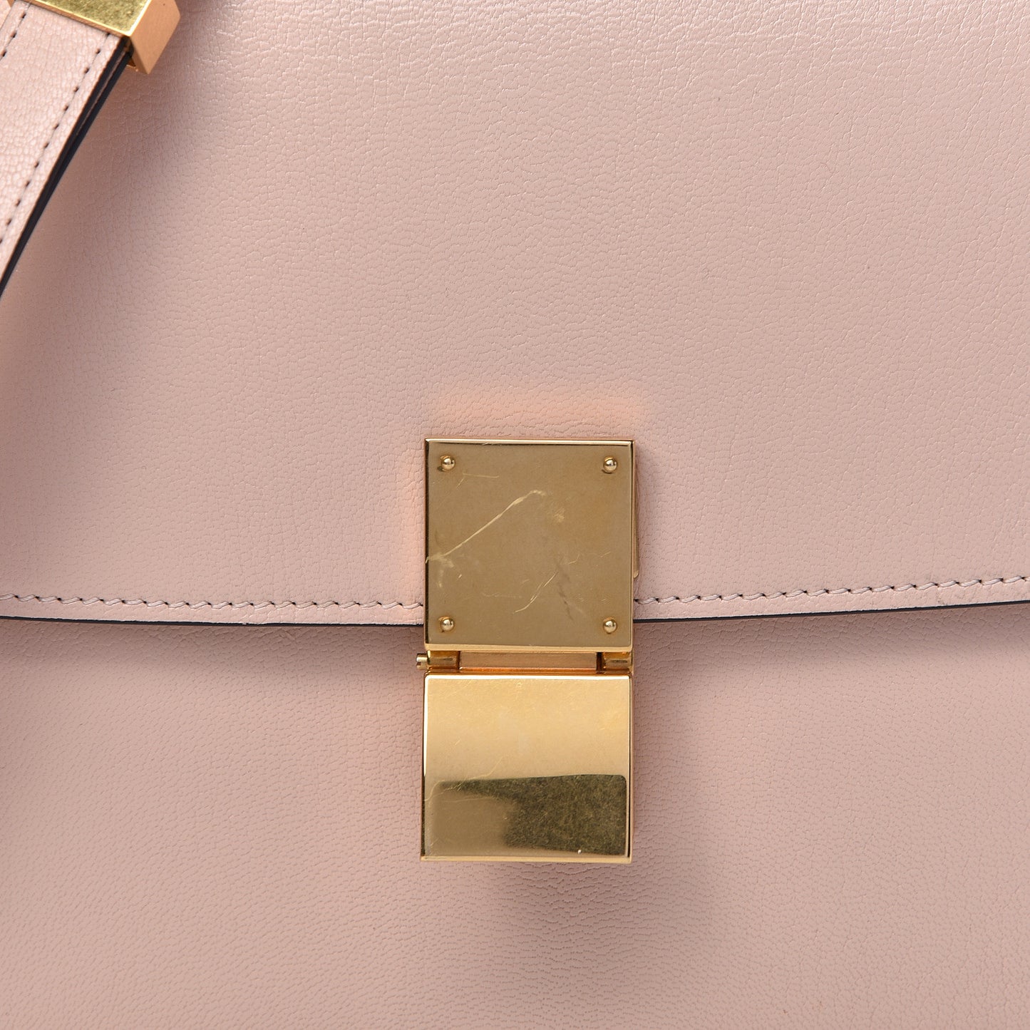 Shiny Goatskin Medium Classic Box Flap Bag Blush