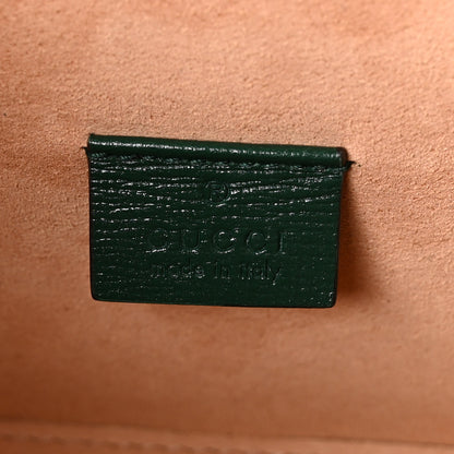 Gucci Azalea Calfskin Small Padlock Bamboo Shoulder Bag Vintage Green 6 of 10