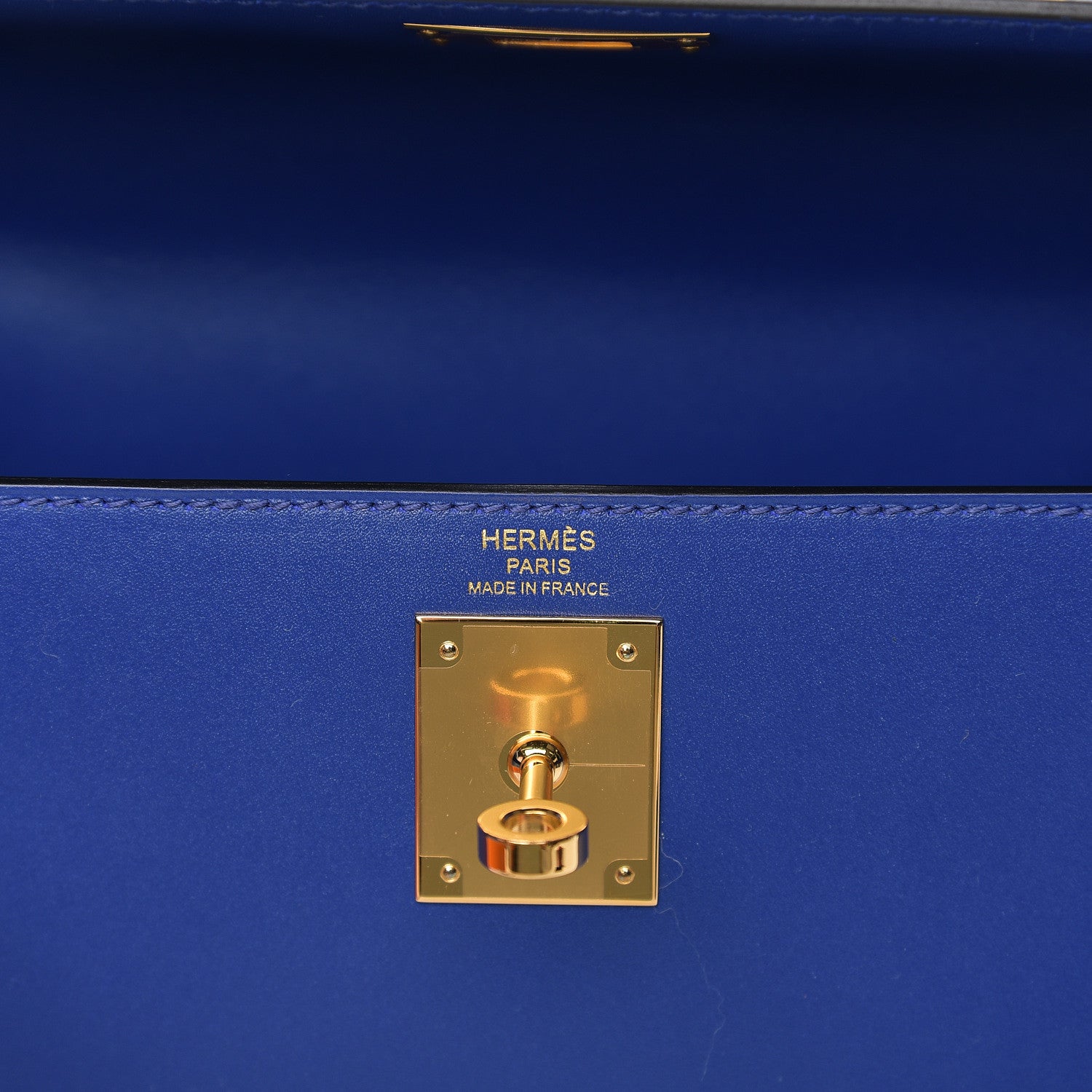 Hermes Tadelakt Kelly Sellier 28 Bleu Electrique 6 of 10
