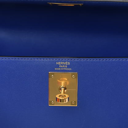Hermes Tadelakt Kelly Sellier 28 Bleu Electrique 6 of 10