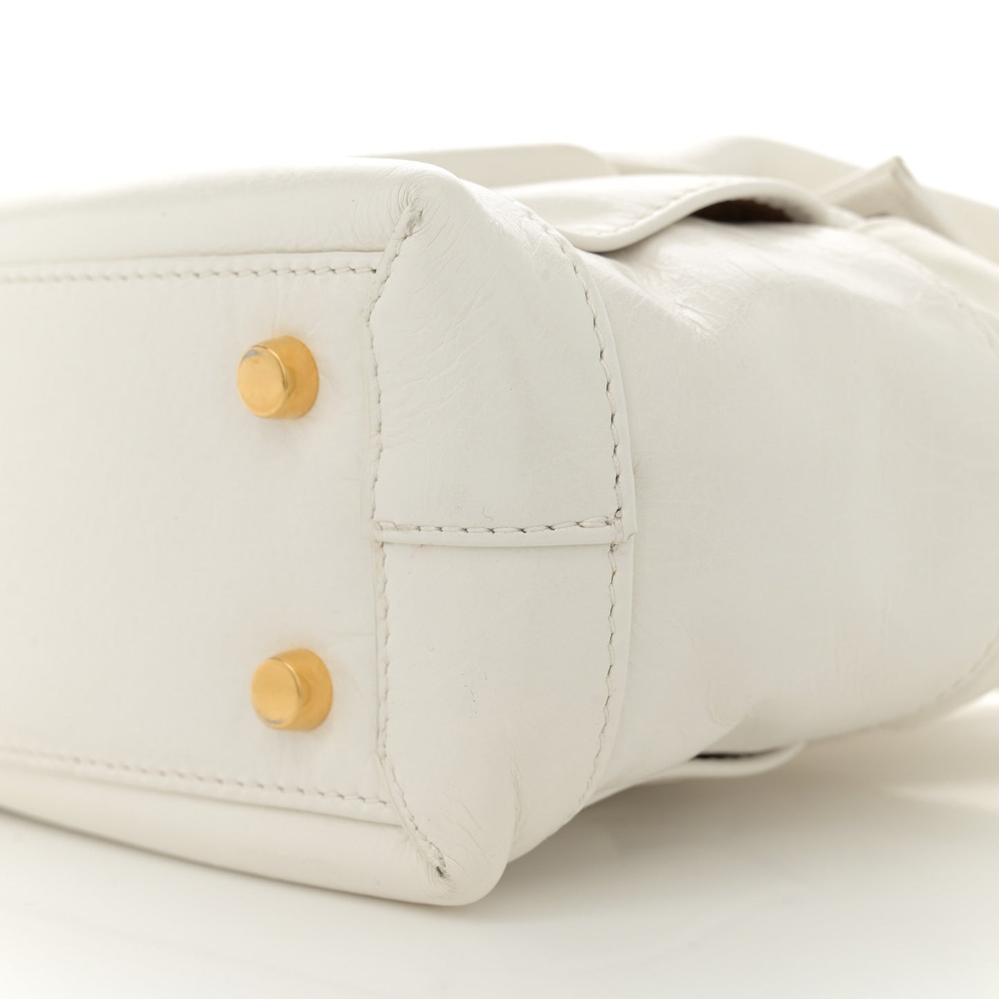 Paper Calfskin Maxi Intrecciato Mini Arco Slouch Plaster