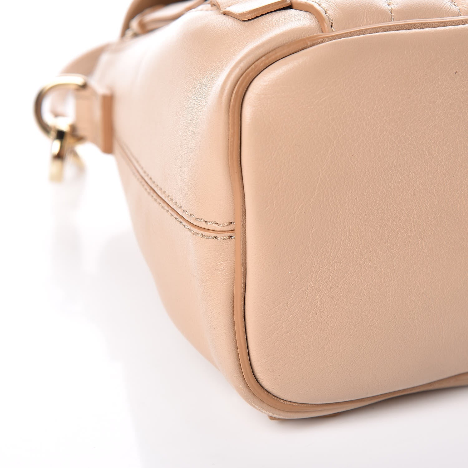 Chloe Calfskin Quilted Mini Faye Backpack Pearl Beige 9 of 10