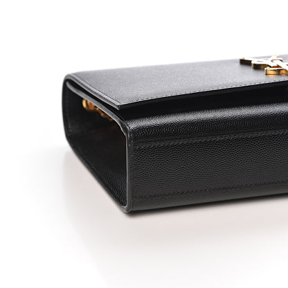 Saint Laurent Grain De Poudre Medium Classic Monogram Kate Satchel Black 7 of 10