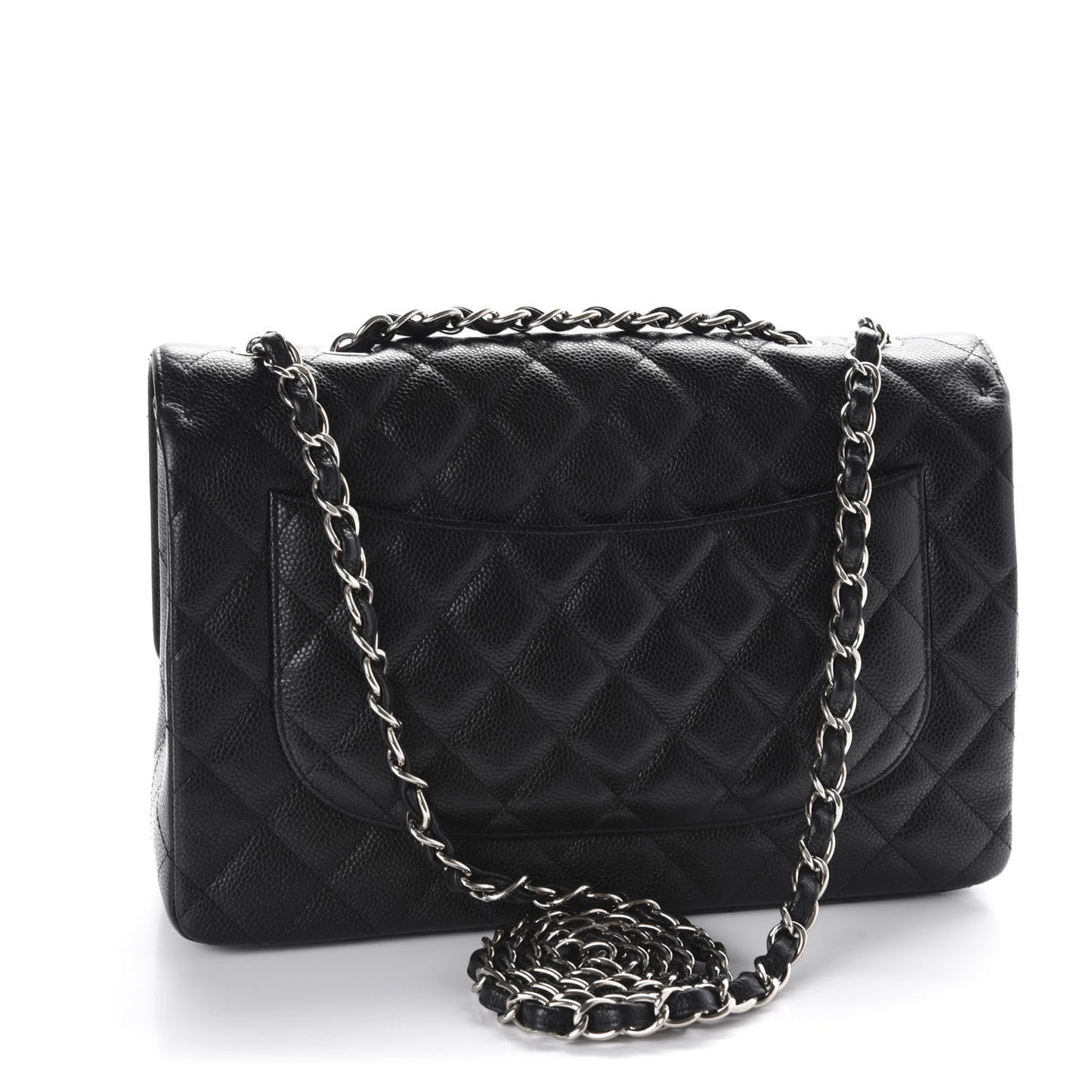 Caviar Quilted Jumbo Single Flap Black