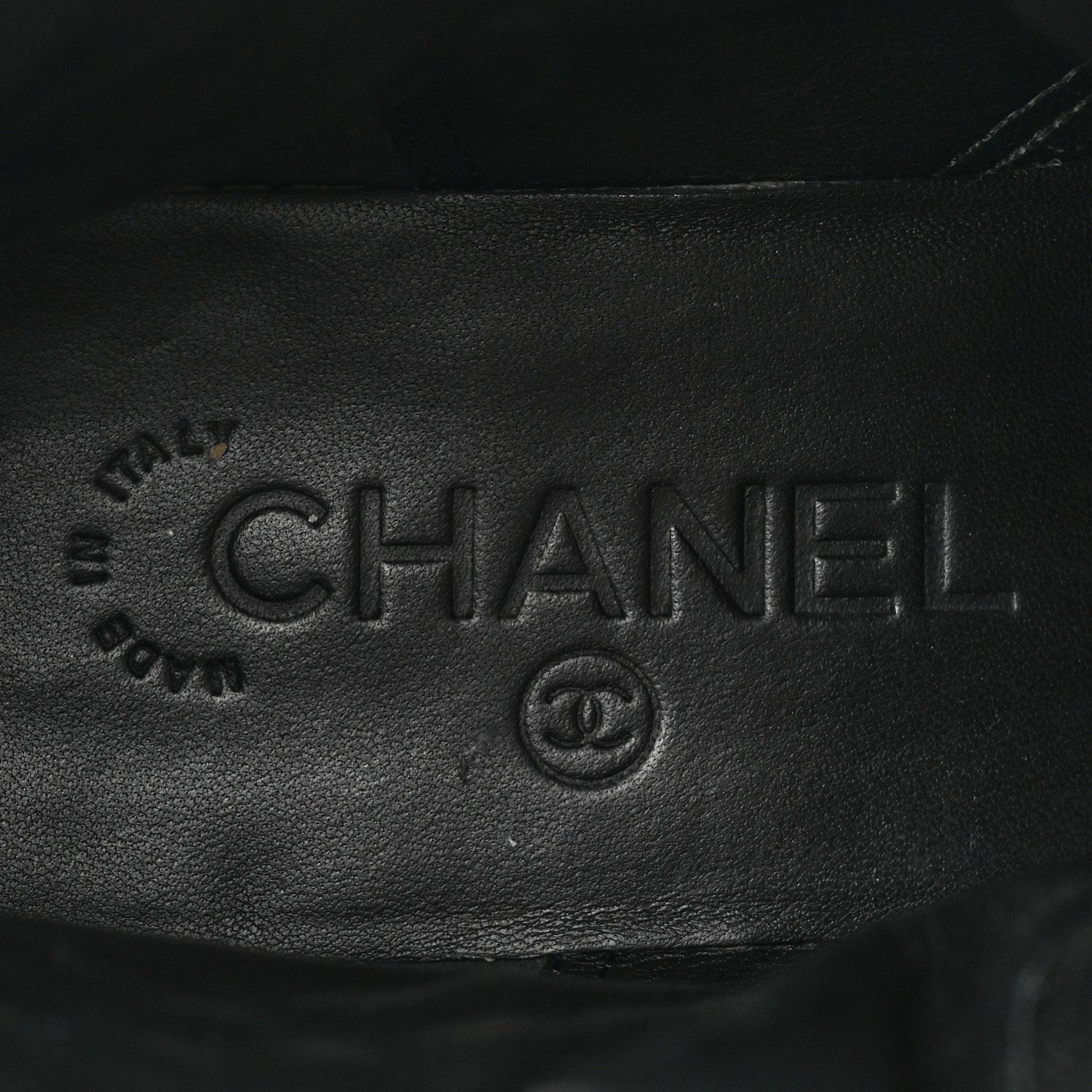 Chanel Calfskin Quilted Lace Up Combat Boots 38 Black 7 of 11