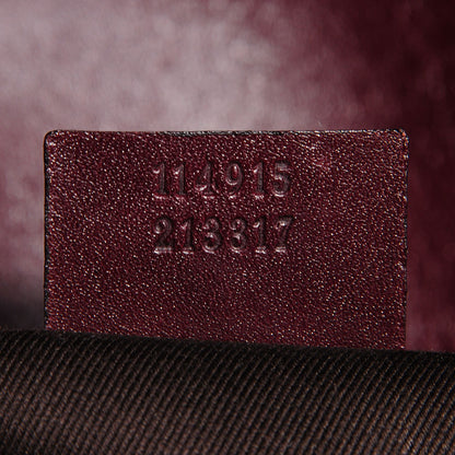 Gucci Monogram Horsebit Chain Studded Flap Burgundy 7 of 7