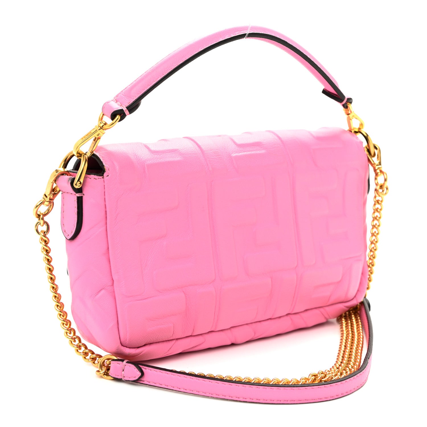 Fendi Nappa FF 1974 Embossed Mini Baguette Lollypop 3 of 13