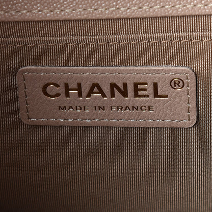Chanel Caviar Quilted Medium Boy Flap Dark Beige 8 of 10