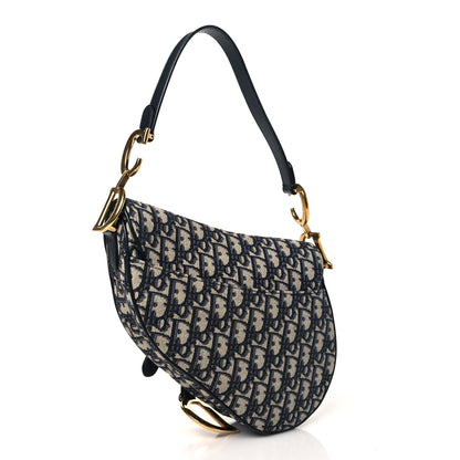Christian Dior Oblique Saddle Bag Blue 3 of 10