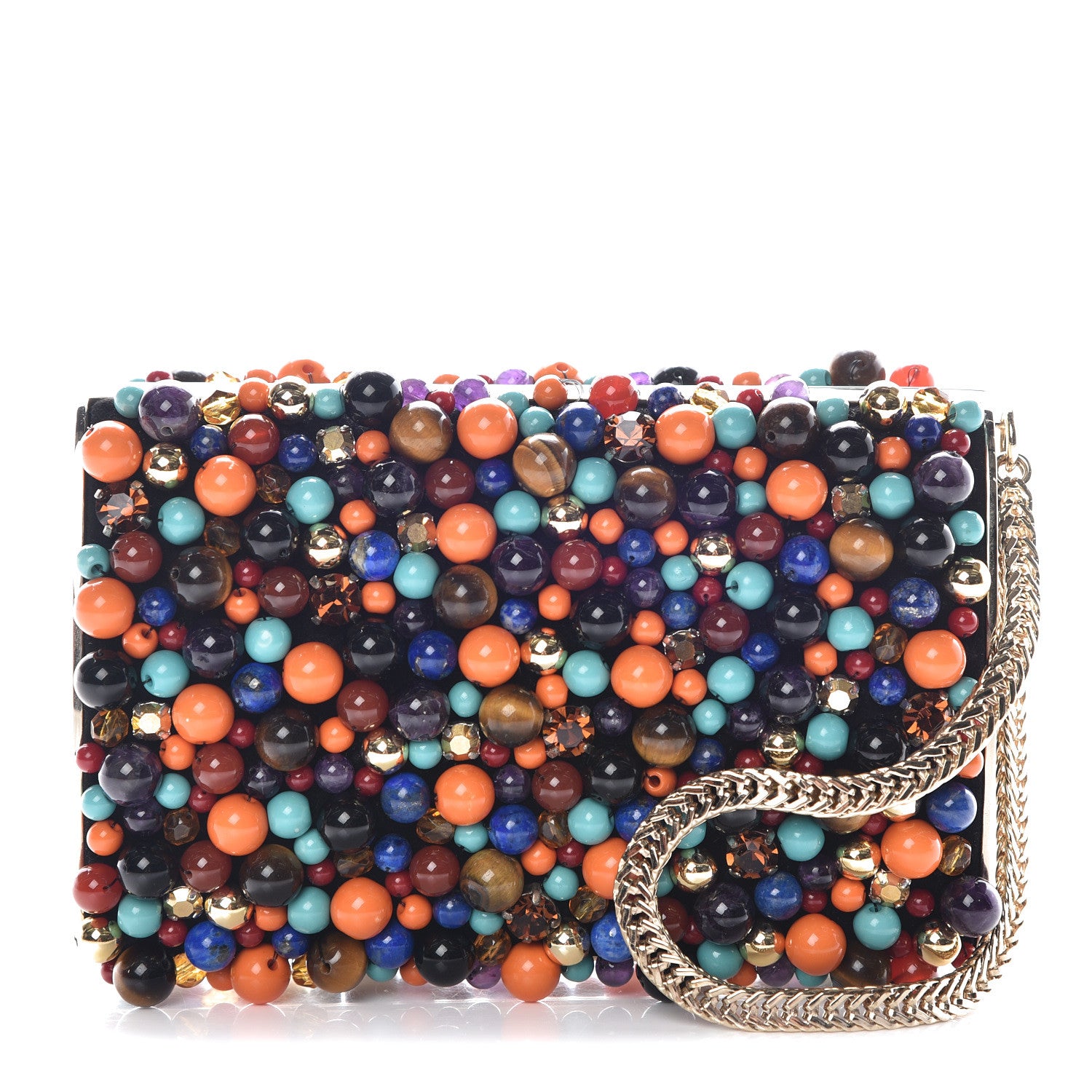 Jimmy Choo Beaded Box Clutch Multicolor 1 of 7
