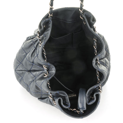 Chanel Lambskin Expandable Tote Dark Navy 5 of 9