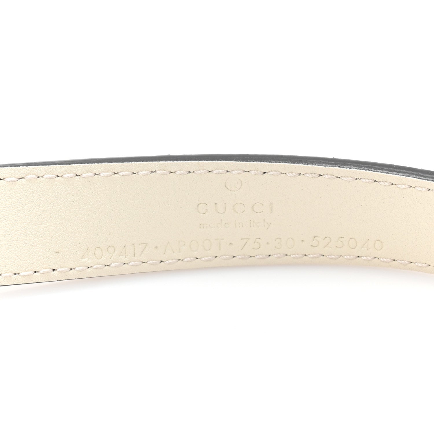 Gucci Calfskin Double G 20mm Belt 75 30 Mystic White 4 of 6