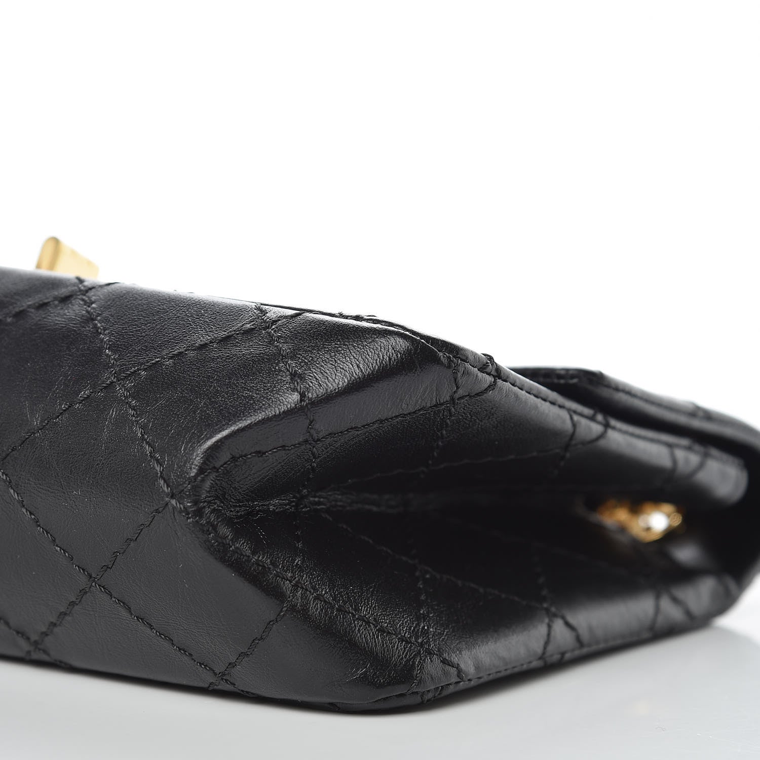 Chanel Aged Calfskin Quilted 2.55 Reissue Mini Flap Black 9 of 12