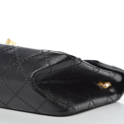 Chanel Aged Calfskin Quilted 2.55 Reissue Mini Flap Black 9 of 12