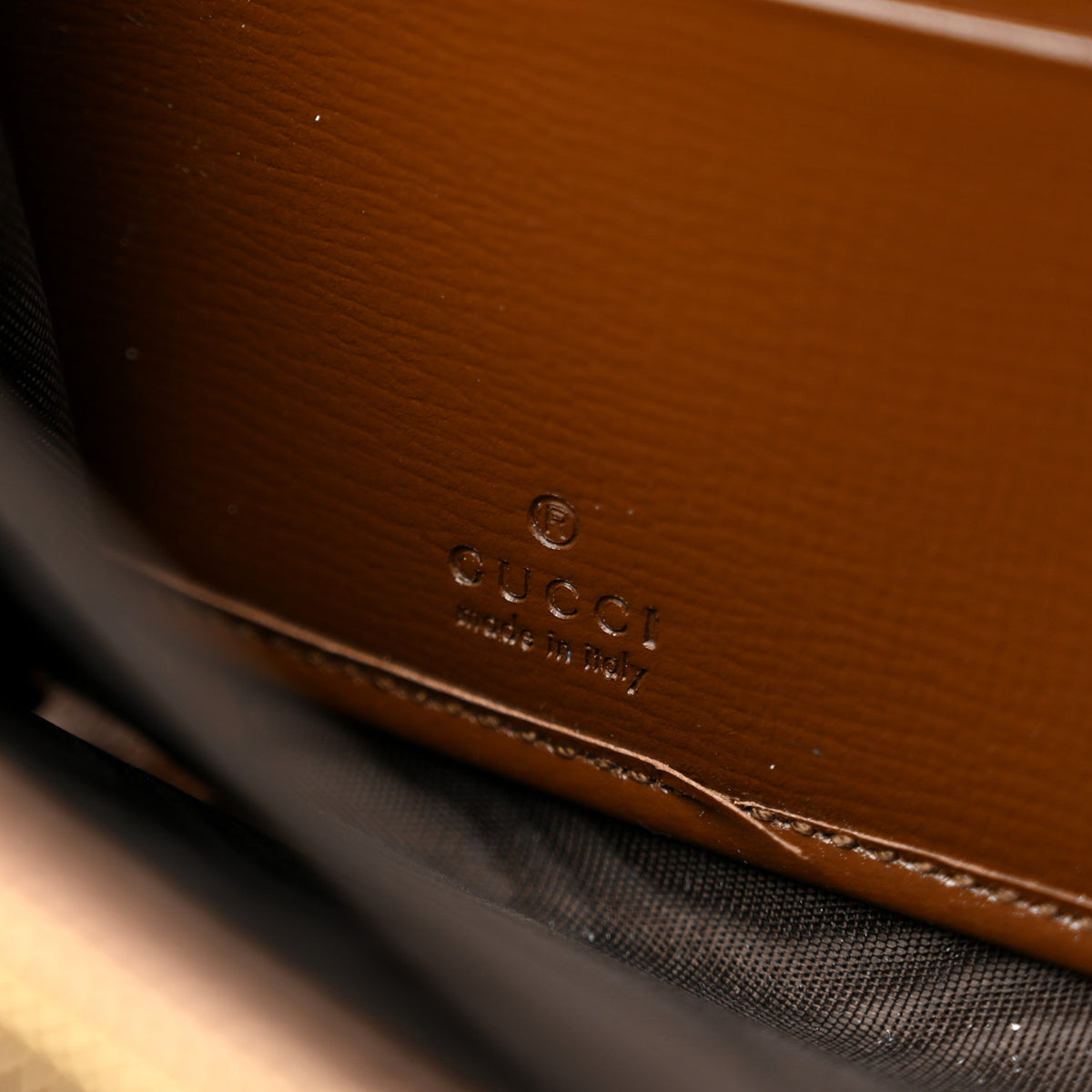 Gucci GG Supreme Monogram Azalea Calfskin Horsebit 1955 Zip Around Wallet Beige Ebony Brown Sugar 6 of 10