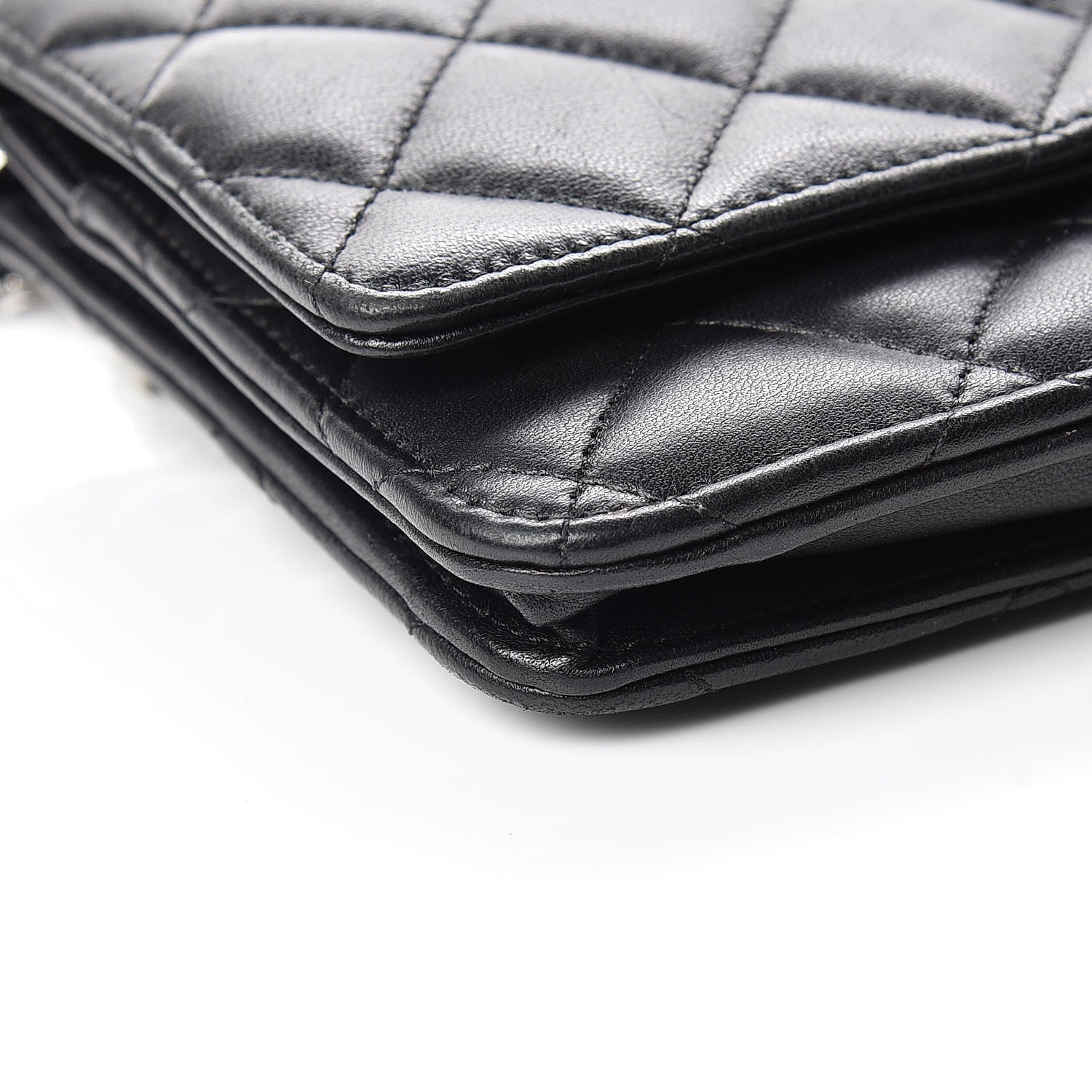 Chanel Lambskin Quilted Wallet On Chain WOC Black 9 of 18