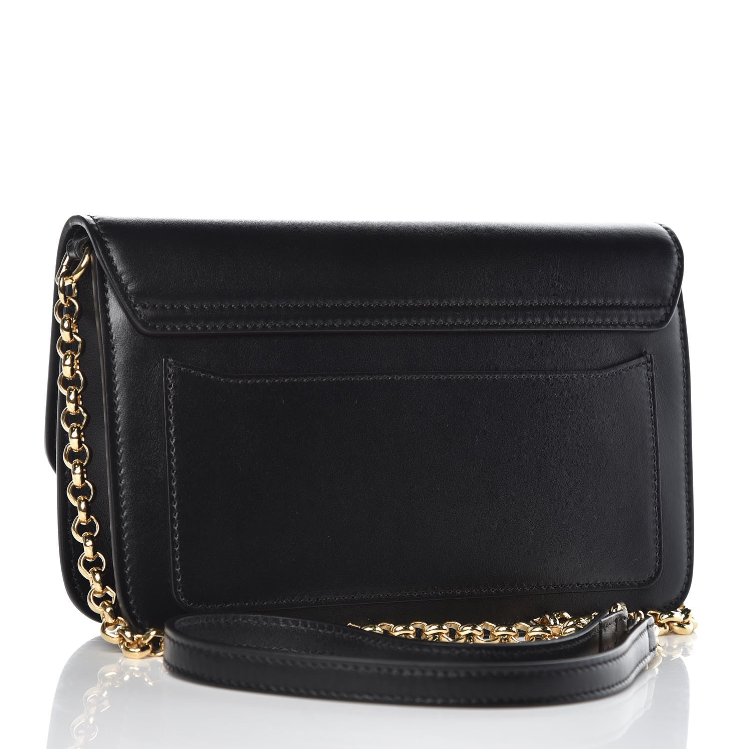 Chloe Calfskin Suede C Clutch With Chain Black 3 of 10