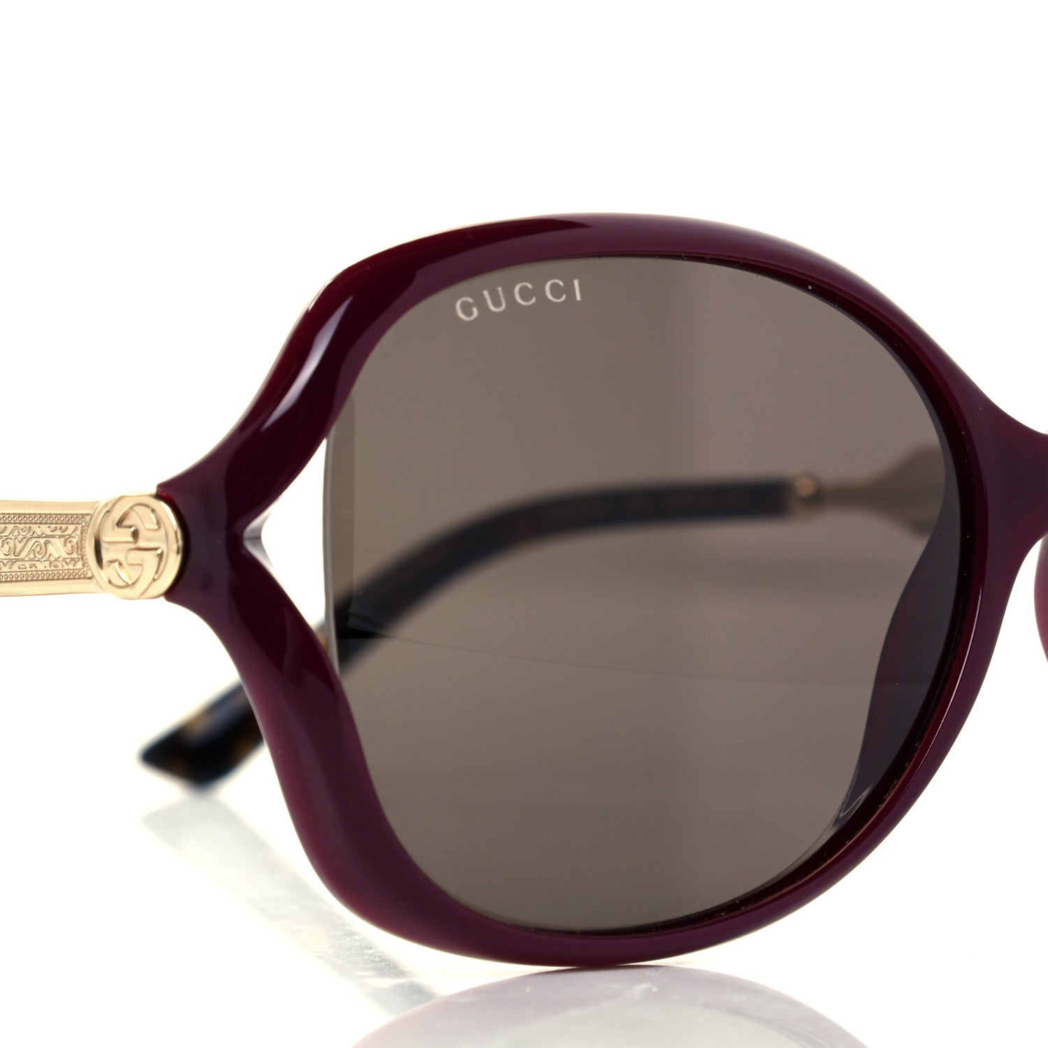 Gucci Acetate Oversized Butterfly Sunglasses GG 0076S Purple 8 of 9