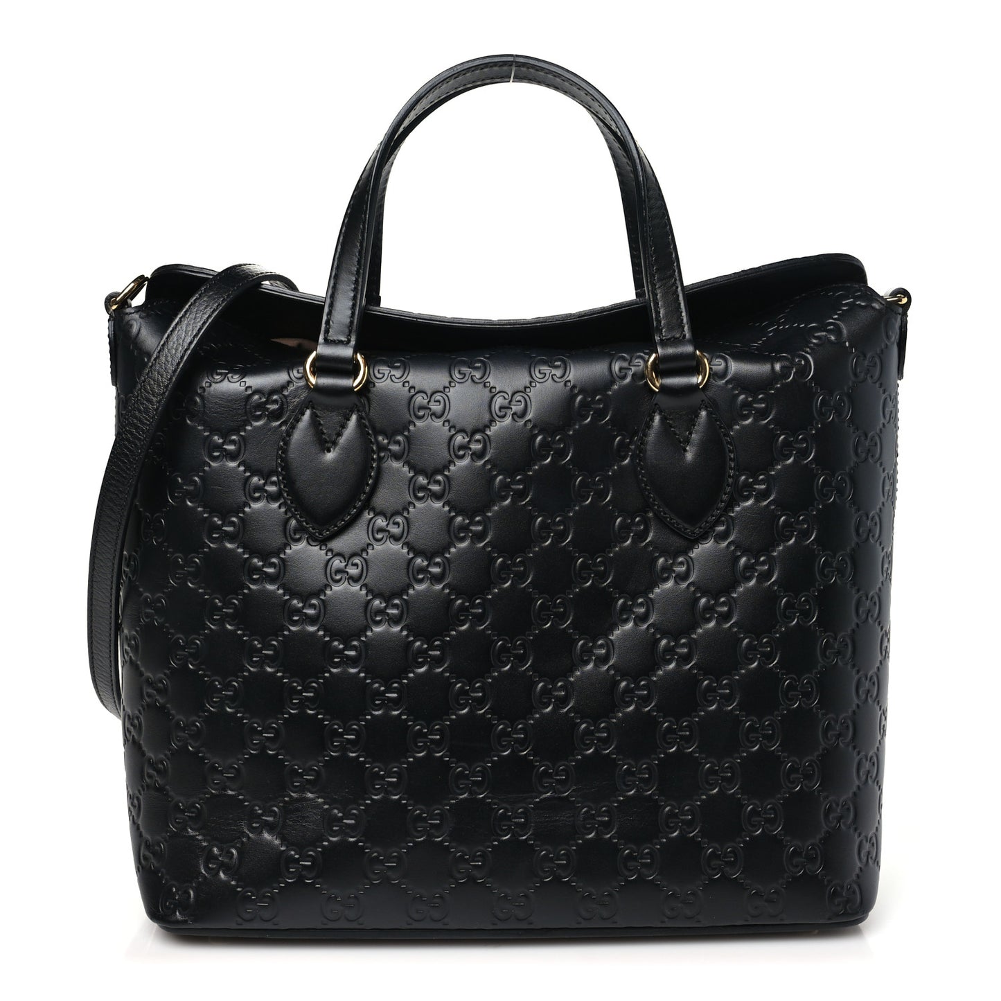 Guccissima Linea A Foldover Tote Black
