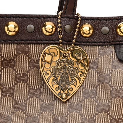 Gucci Crystal Monogram Large Babouska Vertical Shopping Tote Brown 12 of 12