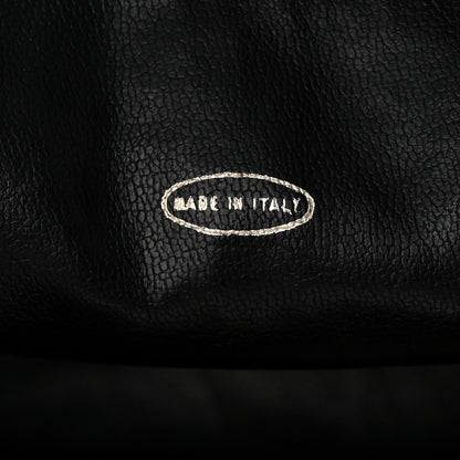 Chanel Grained Calfskin Quilted Drawstring Bucket Bag Black 9 of 13