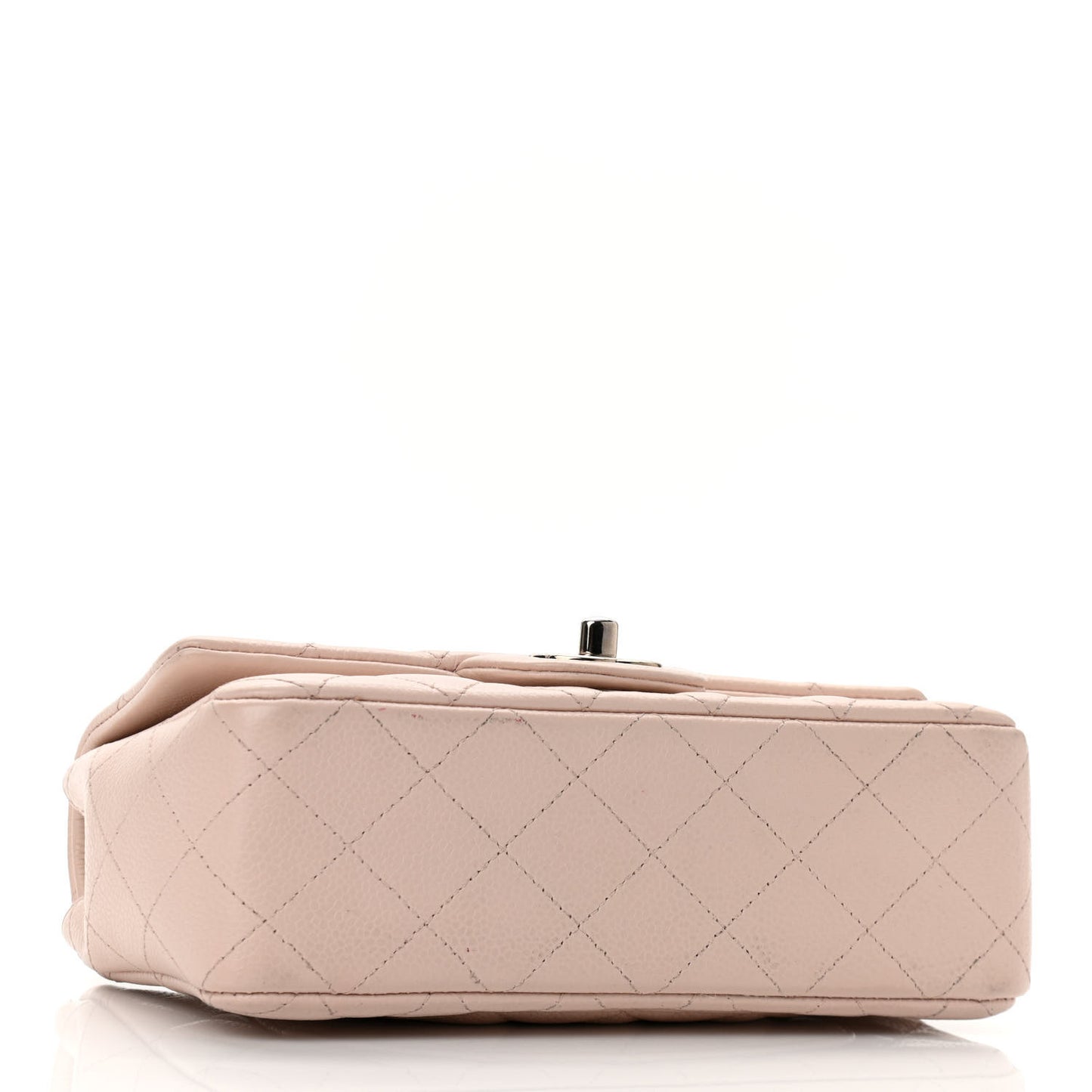 Caviar Quilted Mini Rectangular Flap Light Pink