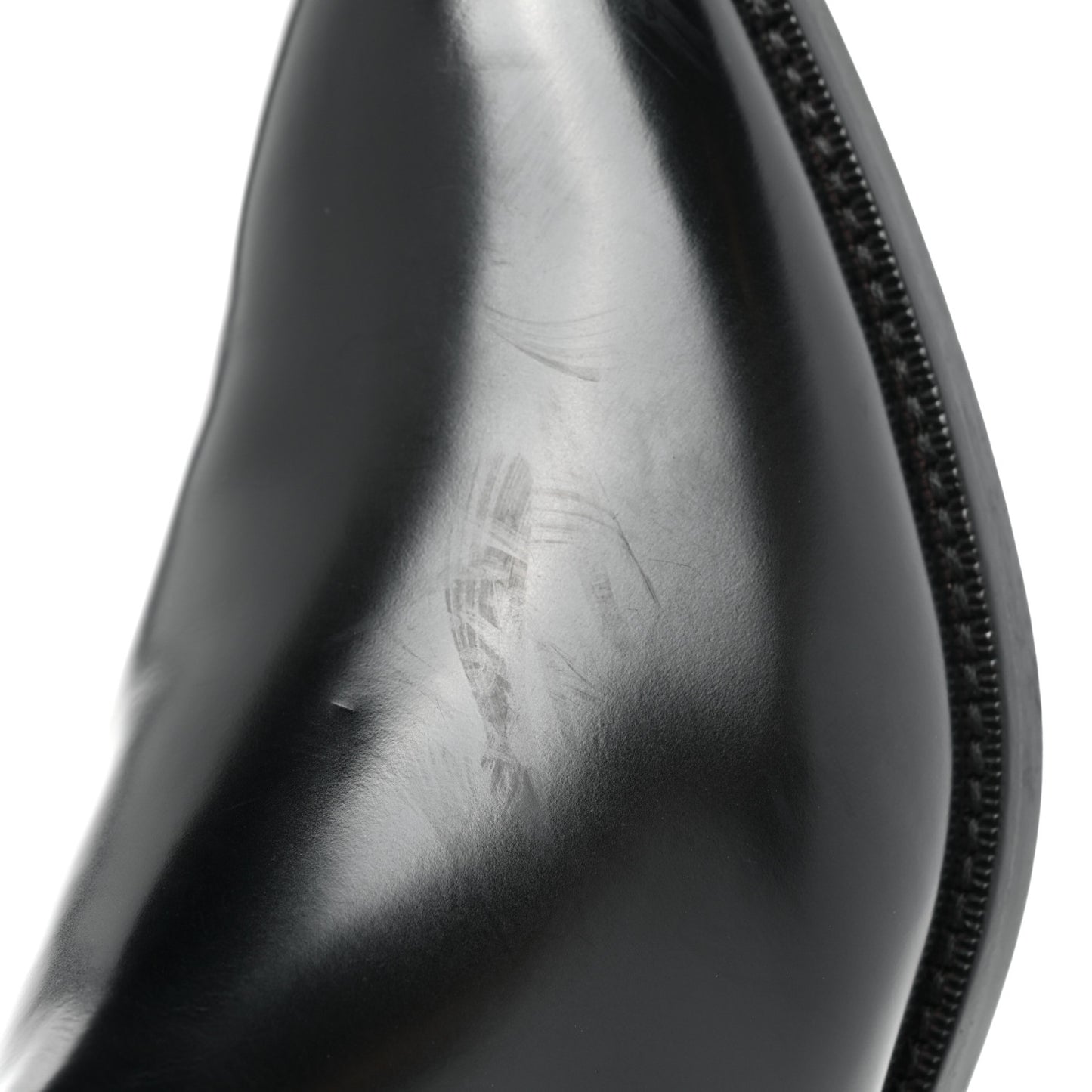 Calfskin Monogram Flat Ankle Boots 38 Black