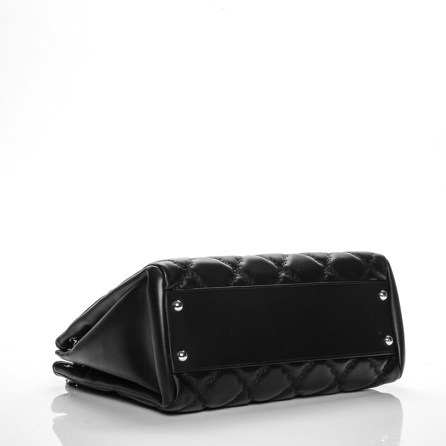 Chanel Calfskin Double Stitch Large Hamptons Flap Bag Black 4 of 8