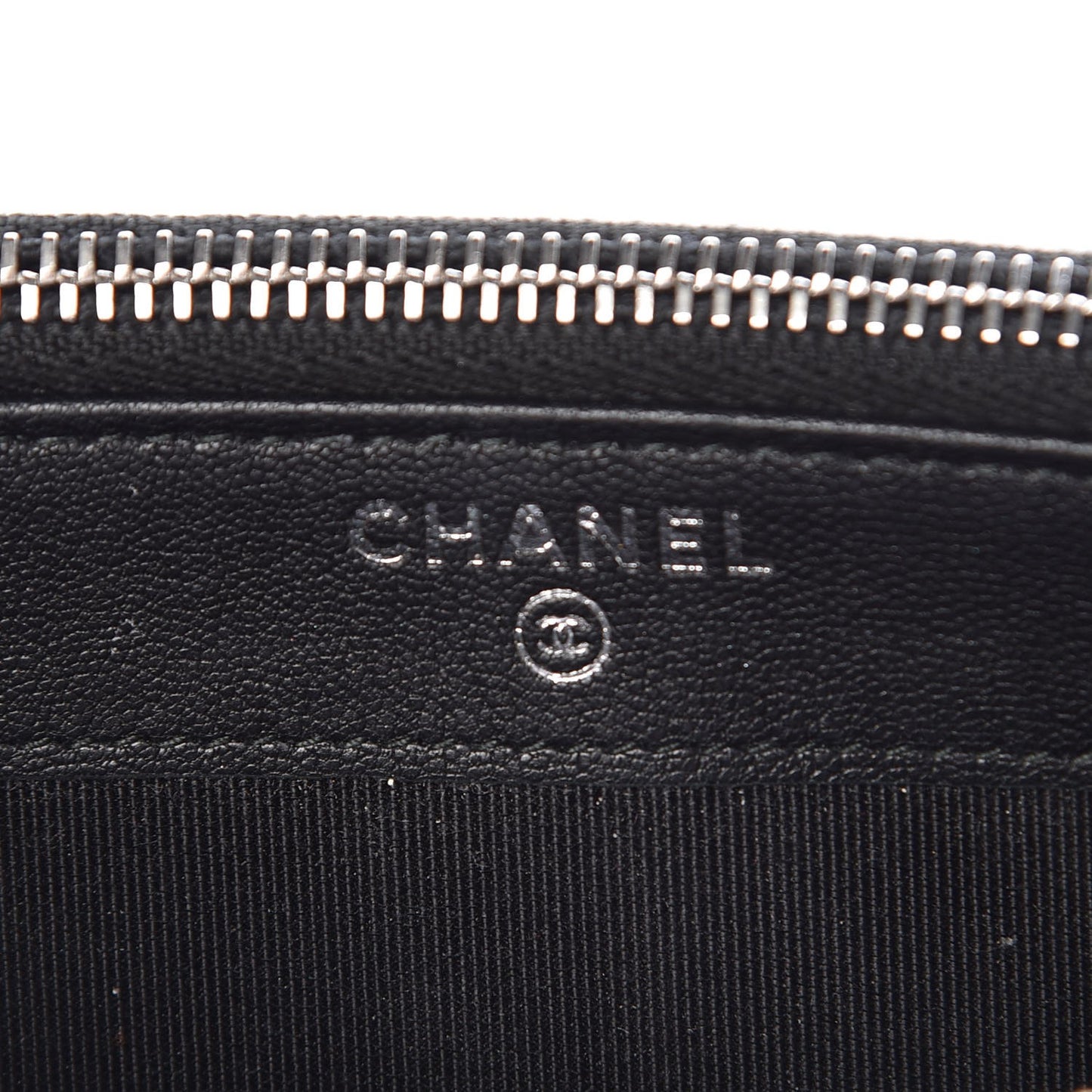 Lambskin Quilted CC Box Clutch With Chain Black