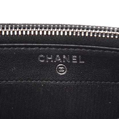 Chanel Lambskin Quilted CC Box Clutch With Chain Black 6 of 9