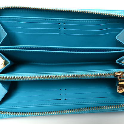 Louis Vuitton Lambskin Embossed Monogram Coussin Zippy Wallet Turquoise 5 of 7