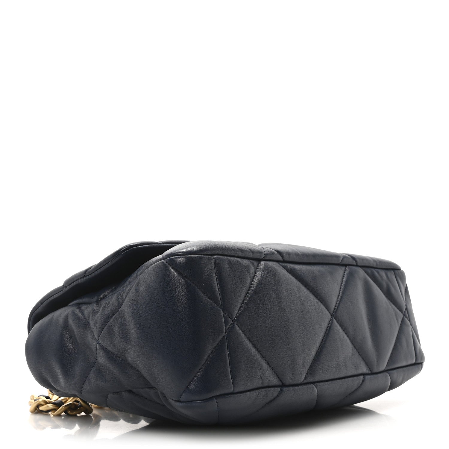 Chanel Lambskin Quilted Large Chanel 19 Flap Dark Blue 4 of 11