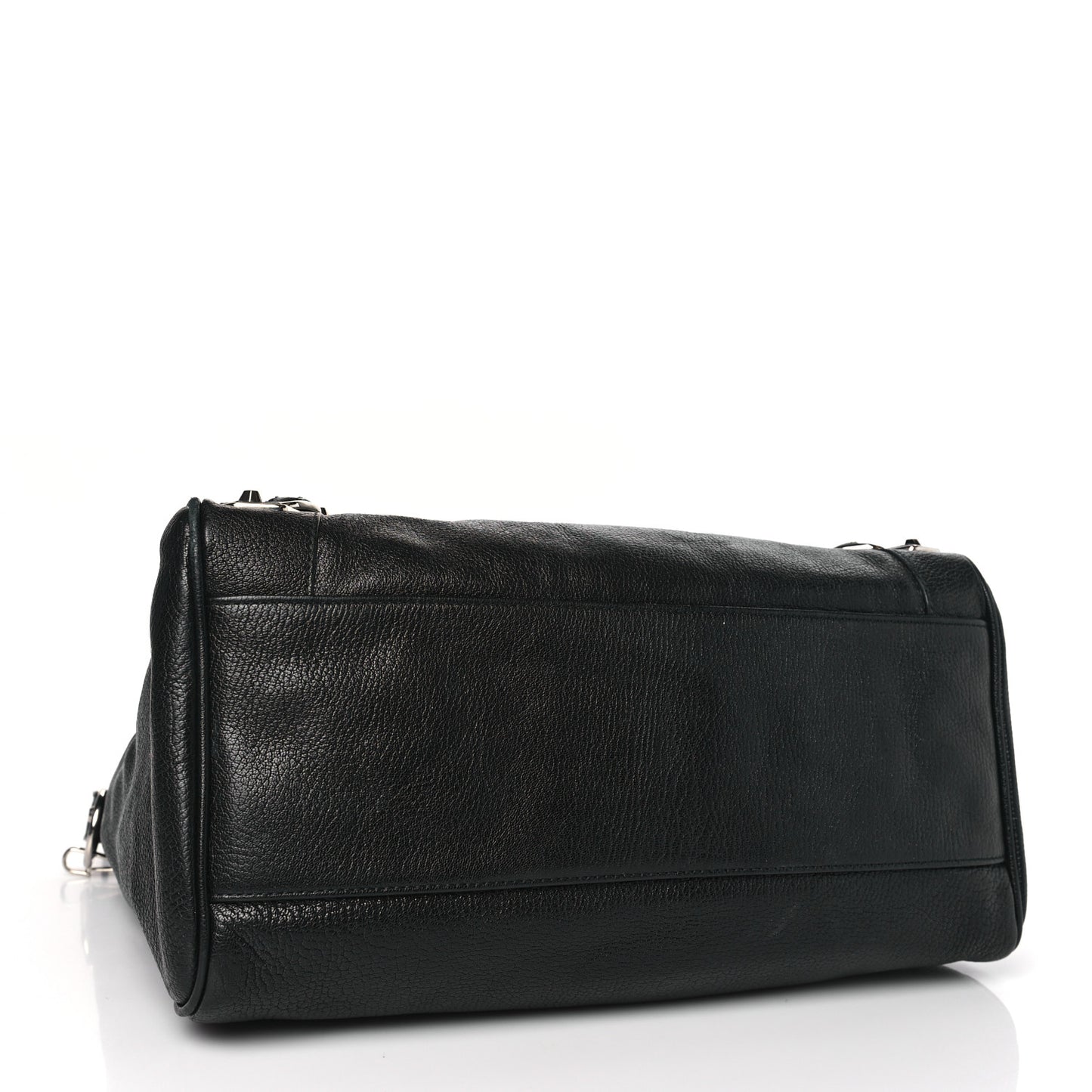 Chevre Silver Metallic Edge Hardware Velo Black