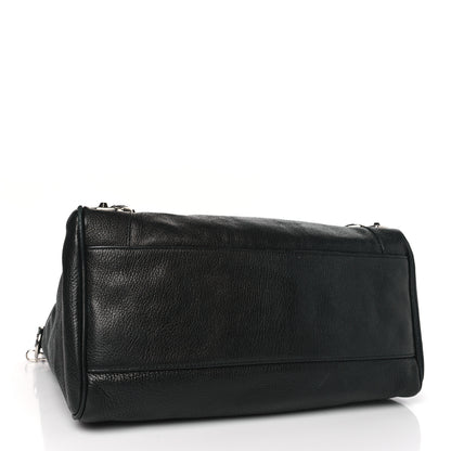 Balenciaga Chevre Silver Metallic Edge Hardware Velo Black 4 of 10