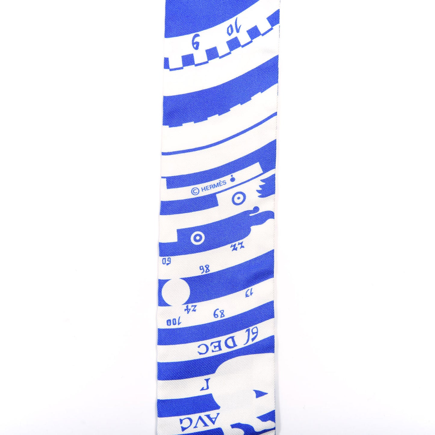Silk Astrologie a Pois Twilly Bleu Royal Black White