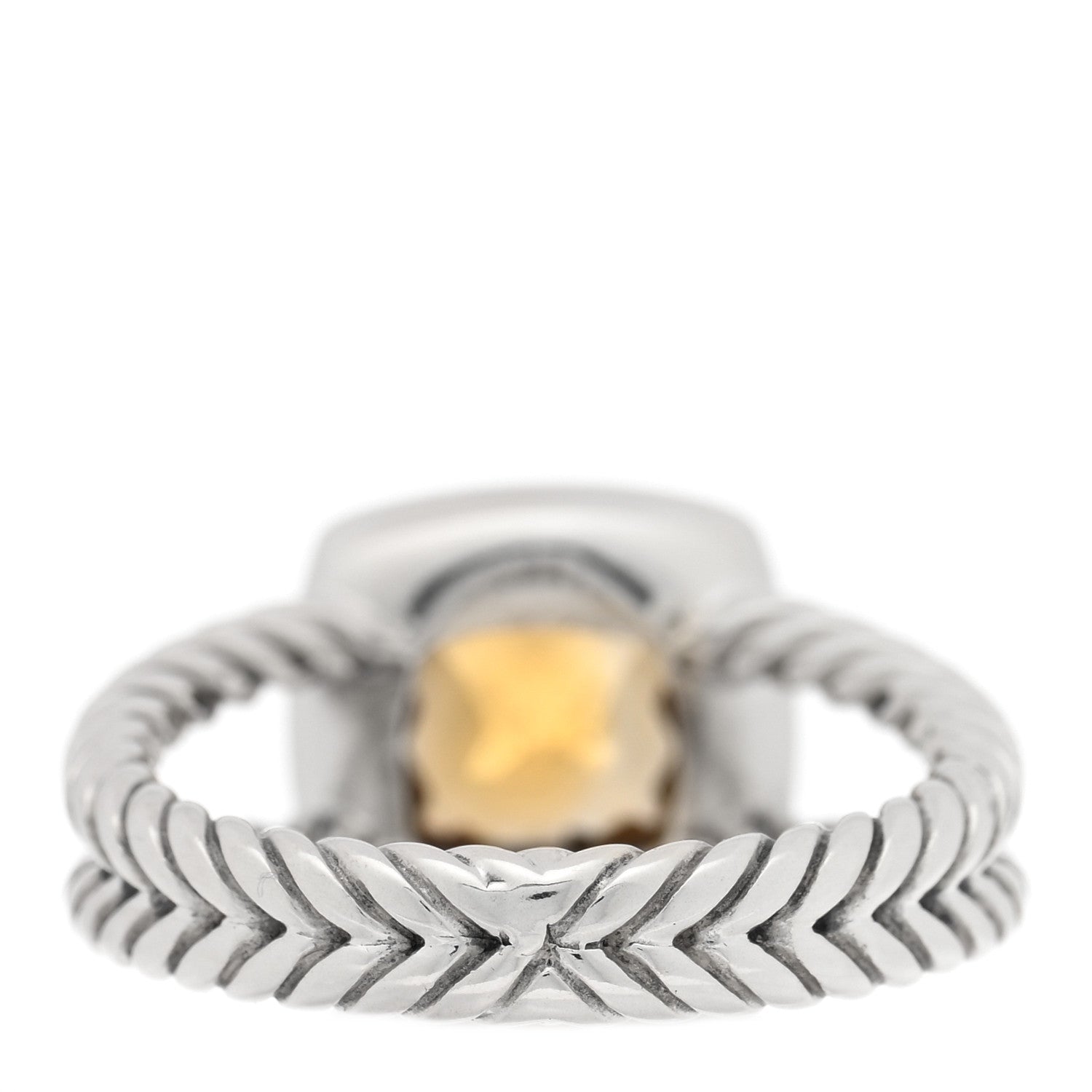 David Yurman Sterling Silver Diamond 7mm Petite Albion Ring 54 7 3 of 4