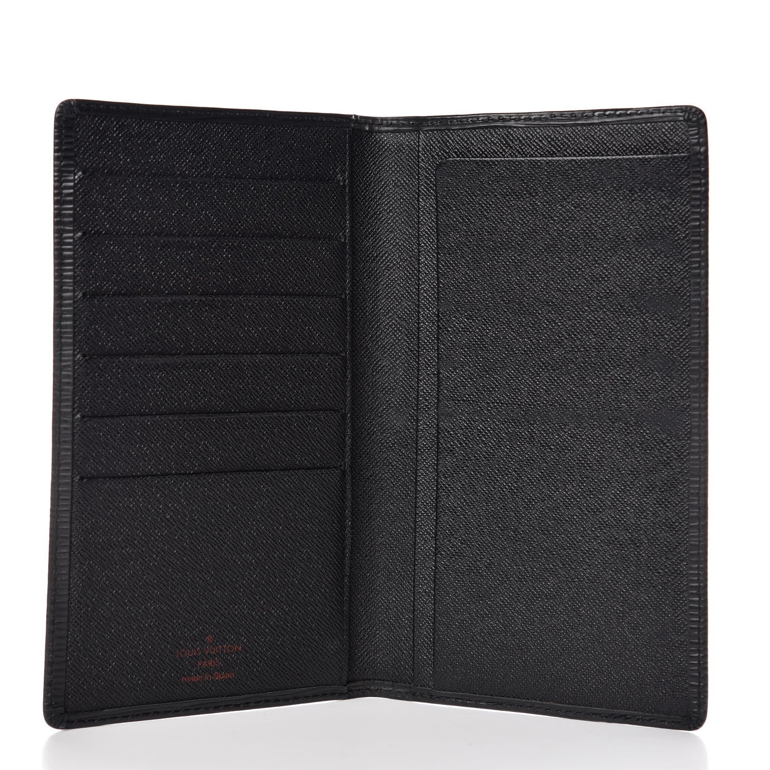 Louis Vuitton Epi Porte Chequier Cartes Credit European Checkbook Wallet Black 5 of 7