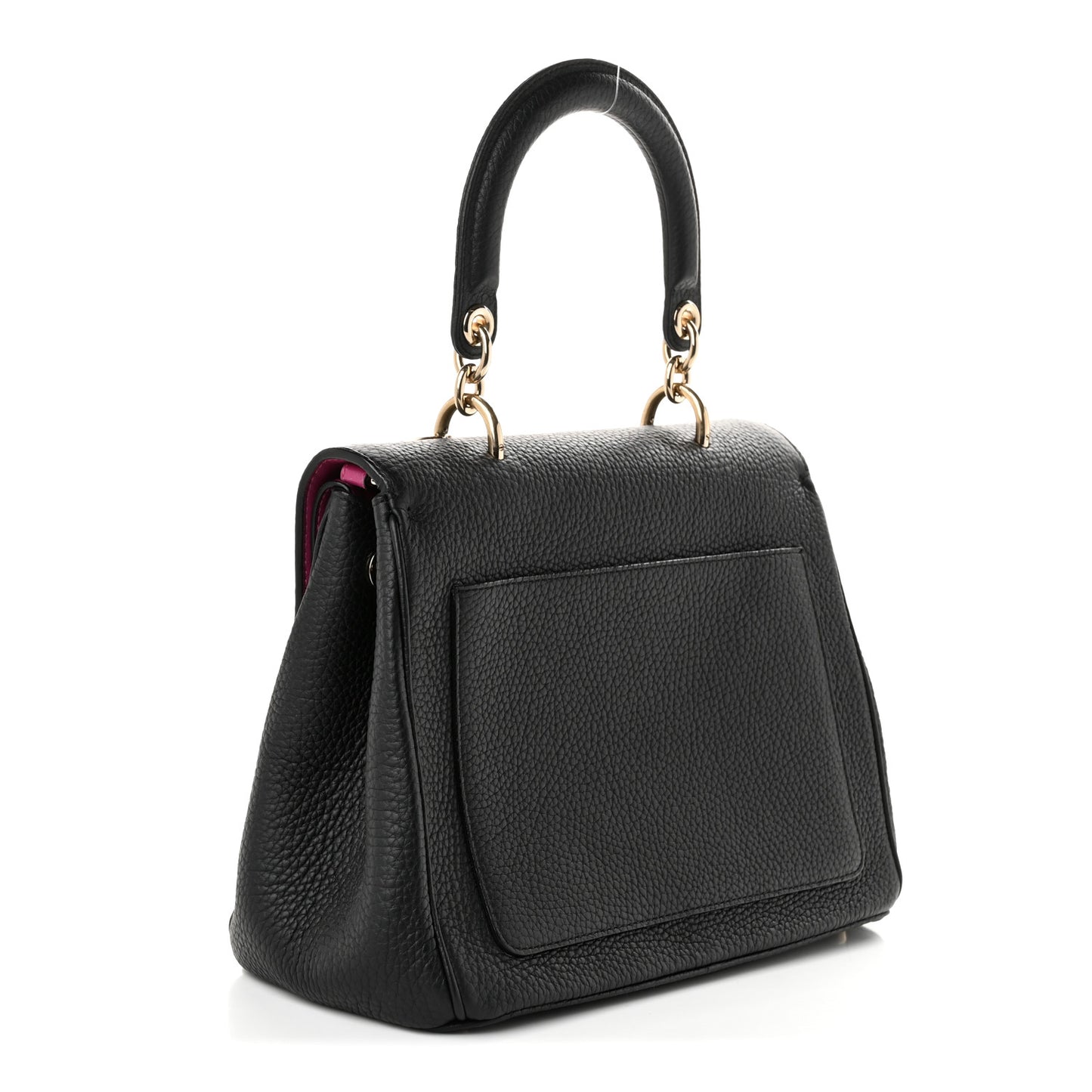 Bullcalf Small Be Dior Flap Black Fraise