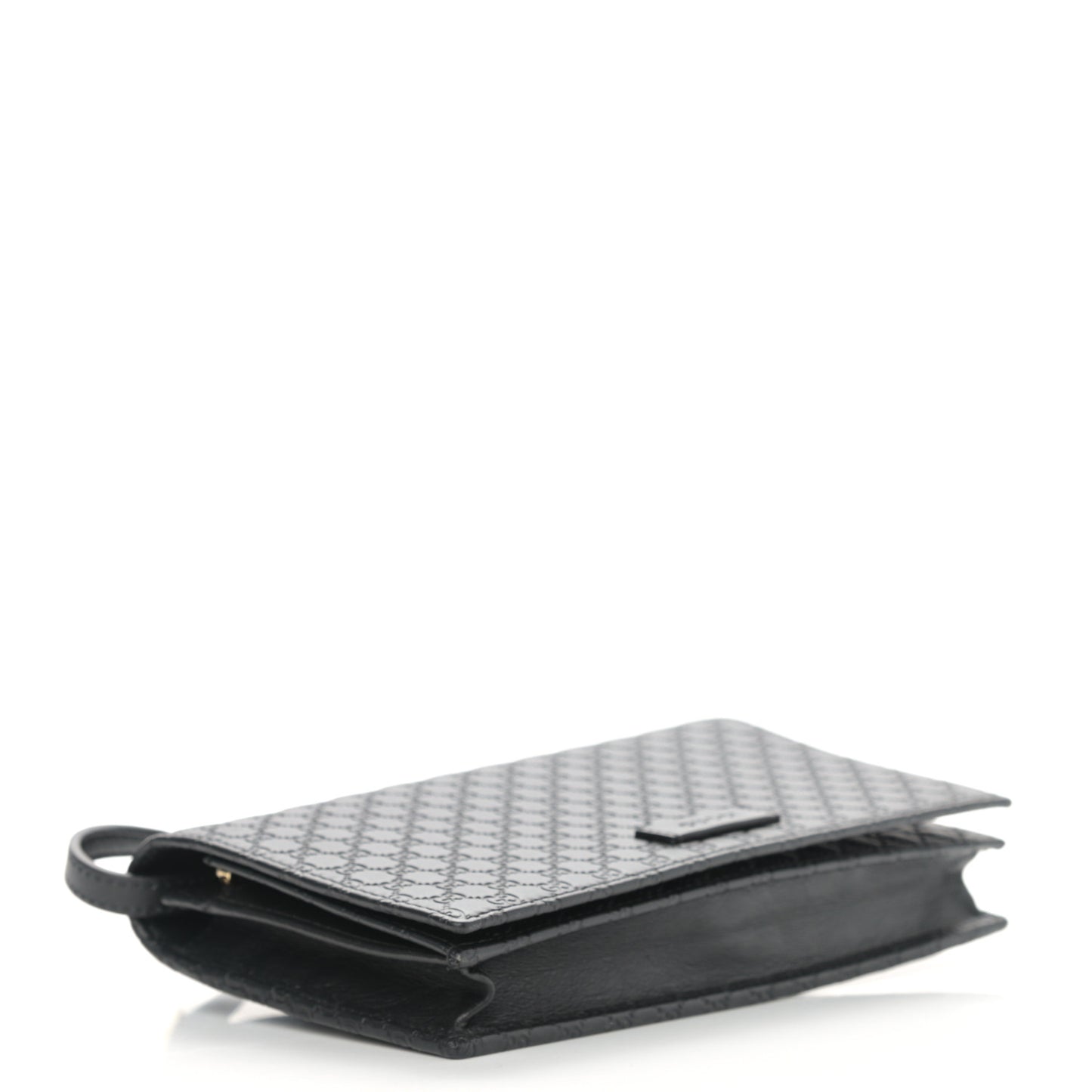 Microguccissima Crossbody Wallet Black