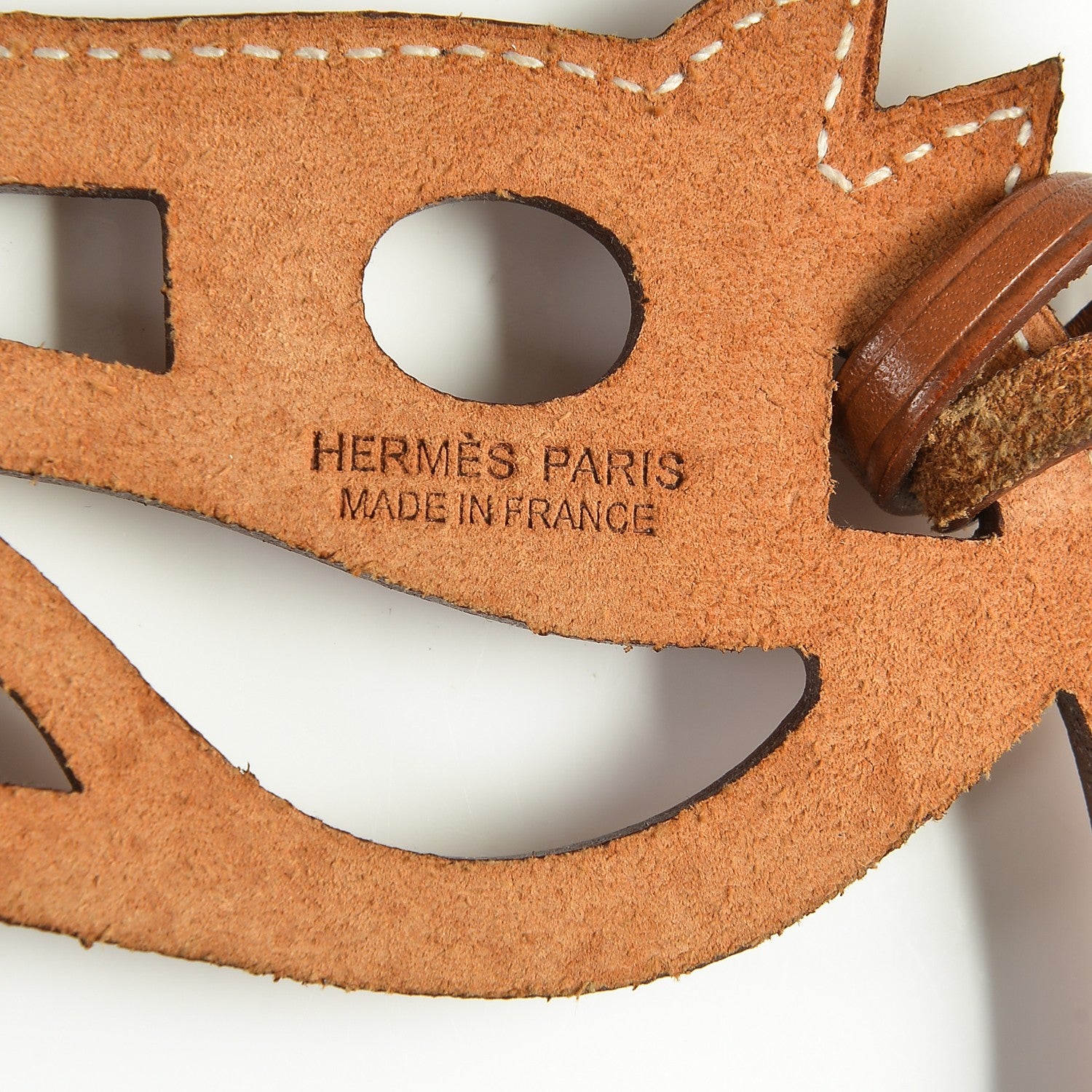 Hermes Barenia Paddock Cheval Horse Bag Charm Fauve 4 of 4