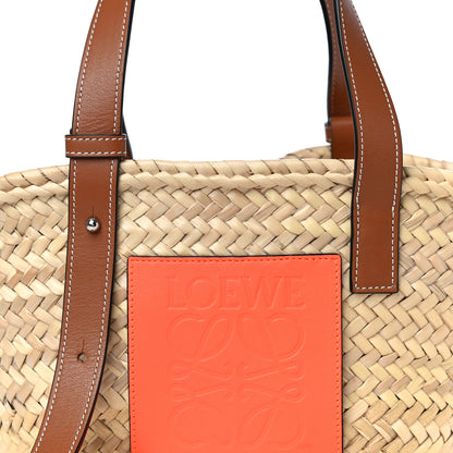 Loewe Raffia Small Basket Tote Bag Natural Orange 7 of 13