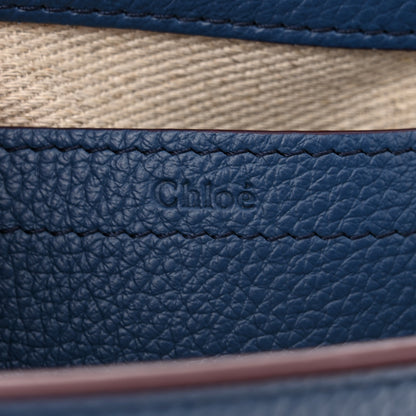 Chloe Grained Calfskin Small Marcie Saddle Bag Deep Denim 6 of 10