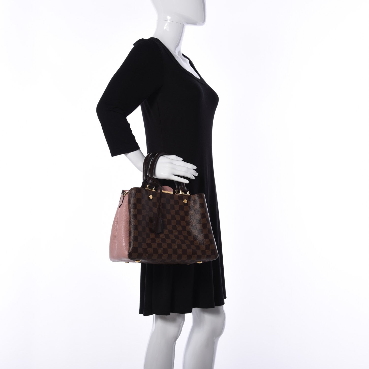 Louis Vuitton Damier Ebene Cuir Taurillon Brittany Magnolia 2 of 17