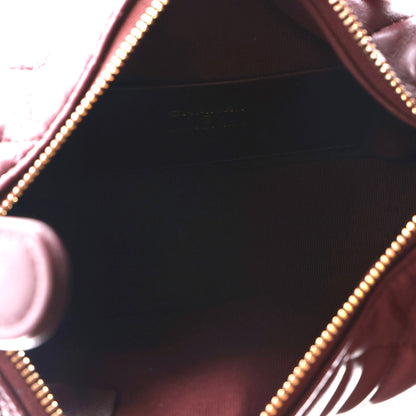 Chanel Lambskin Quilted Hobo Clutch With Chain Dark Burgundy 4 of 10