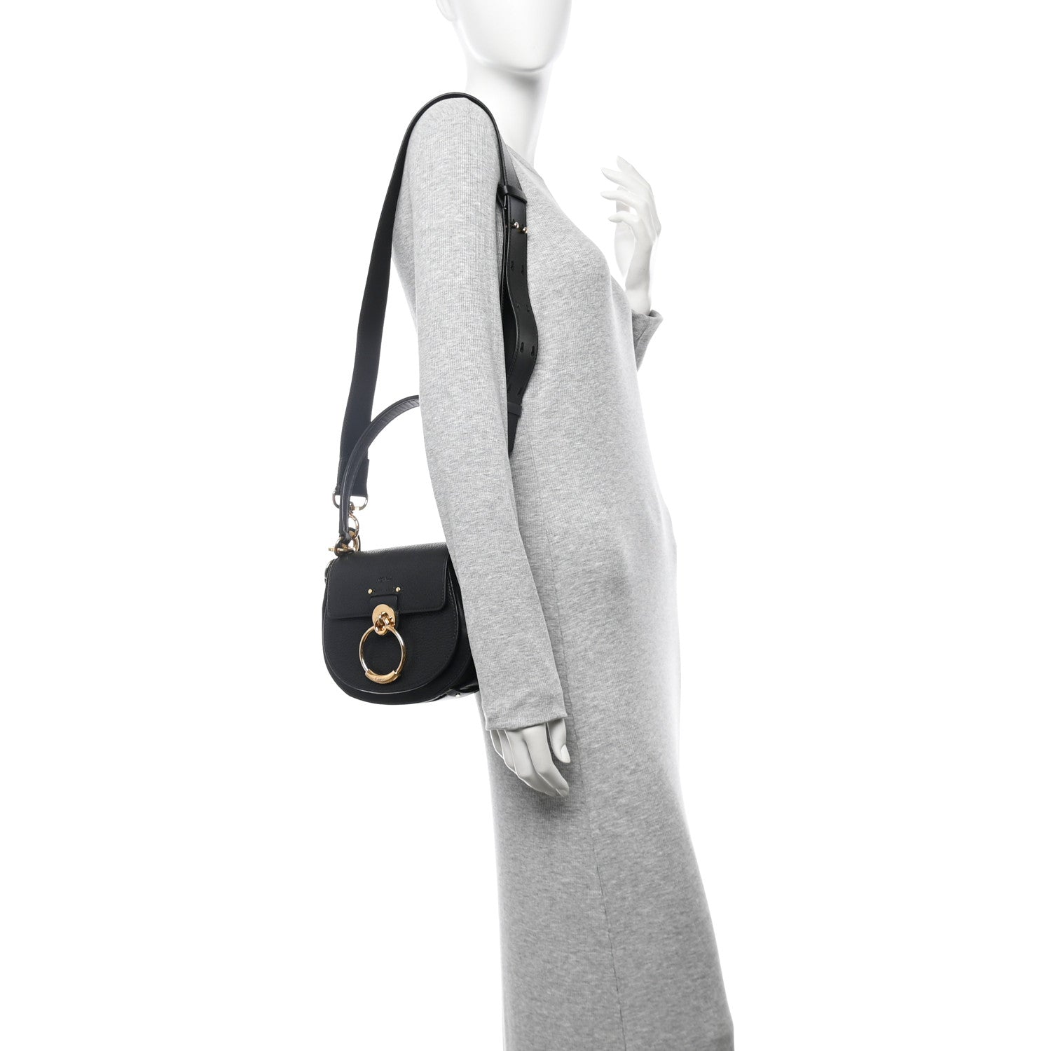 Chloe Grained Lambskin Small Tess Bag Black 2 of 10