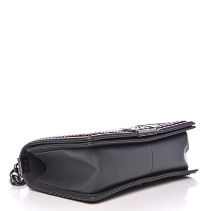Chanel Calfskin Quilted Medium Boy Top Handle Flap Grey 4 of 11
