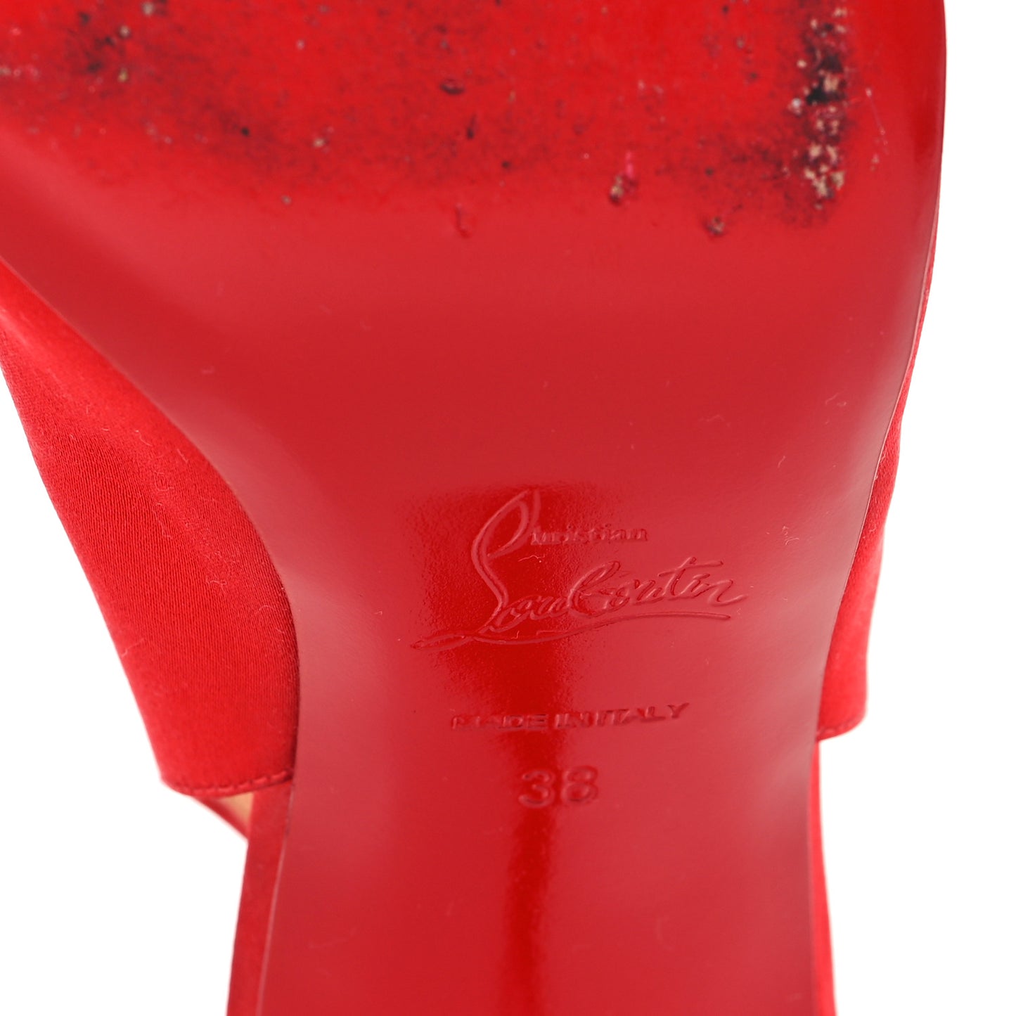 Crepe Satin Yasling 70 Slingback Pumps 38 Red