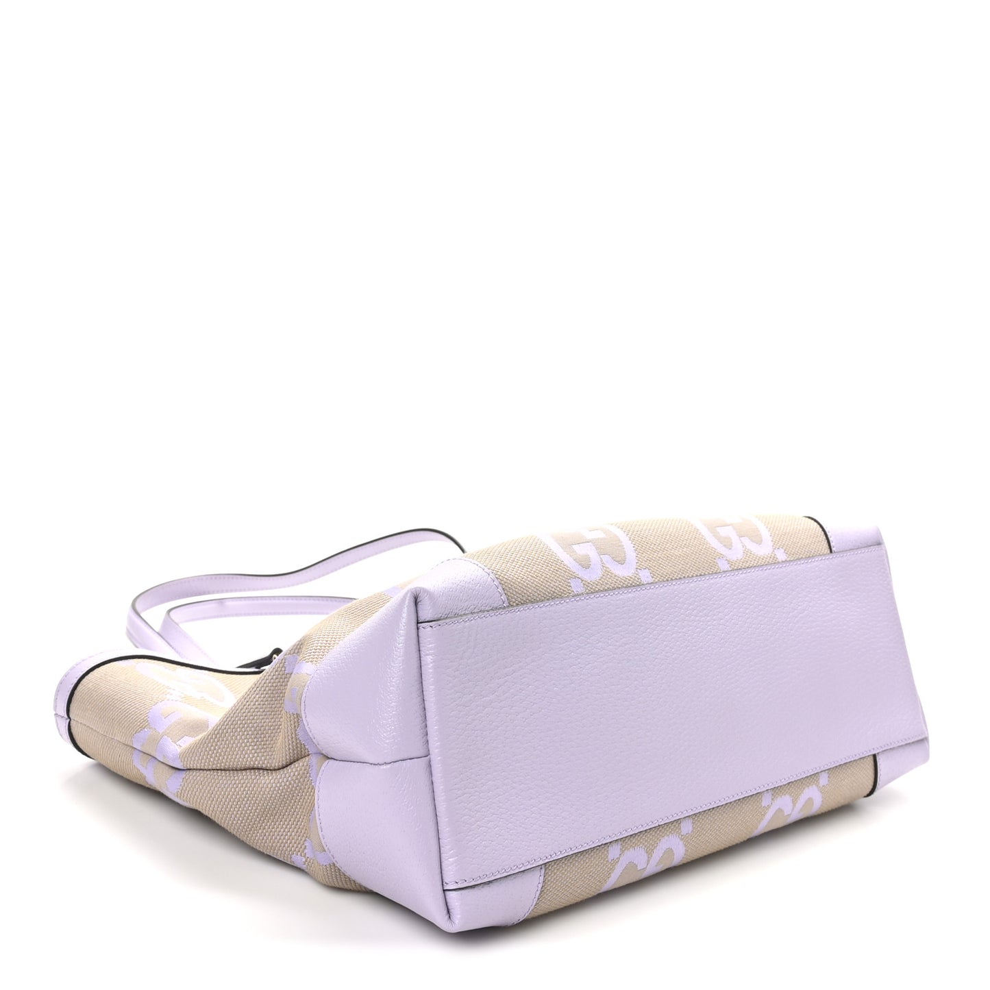 Monogram Jumbo GG Textured Dollar Calfskin Medium Ophidia Shopping Tote Beige Lapis