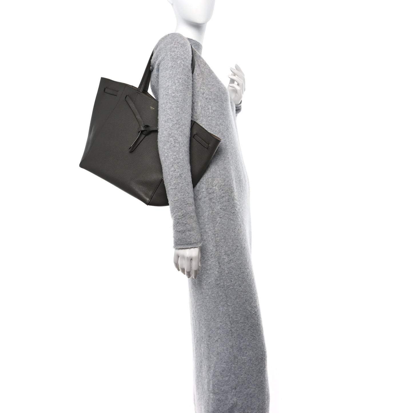 Soft Grained Calfskin Small Belt Cabas Phantom Taupe